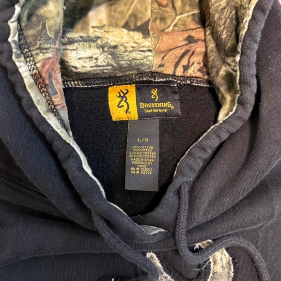Browning Men"s Buckmark Camo Hoodie - Picture 4 of 4